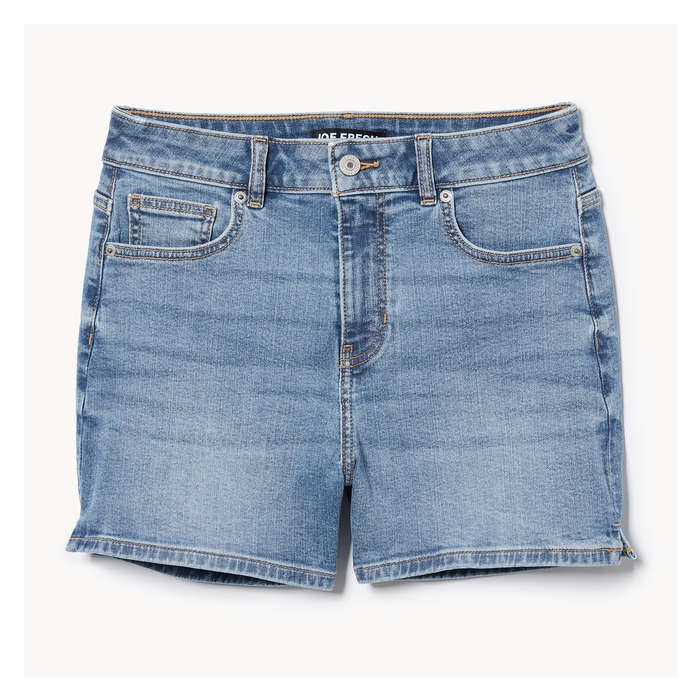 Women's Medium Wash High Rise Denim Short